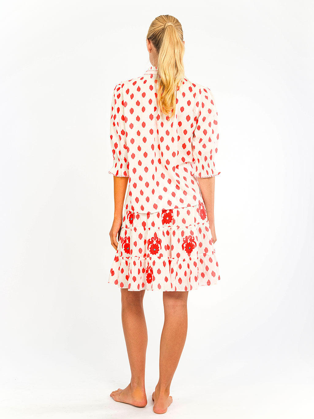 Bergamot Blouse, Dots Red