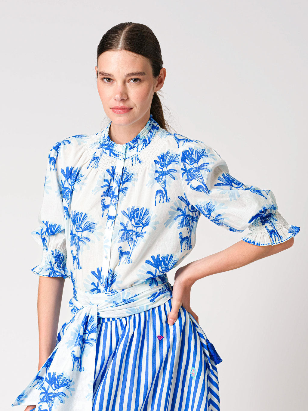 Bergamot Blouse, Zebra