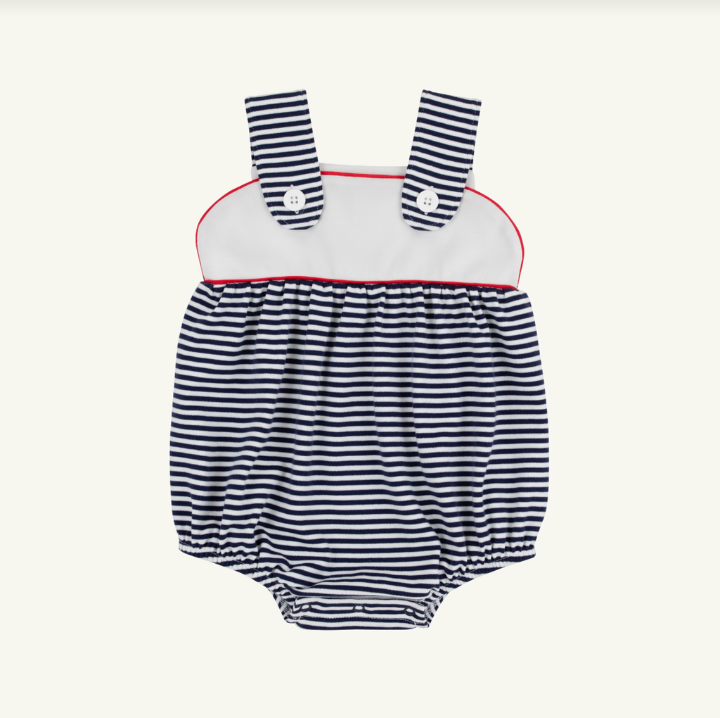 Bingham Bubble, Navy & White Stripe