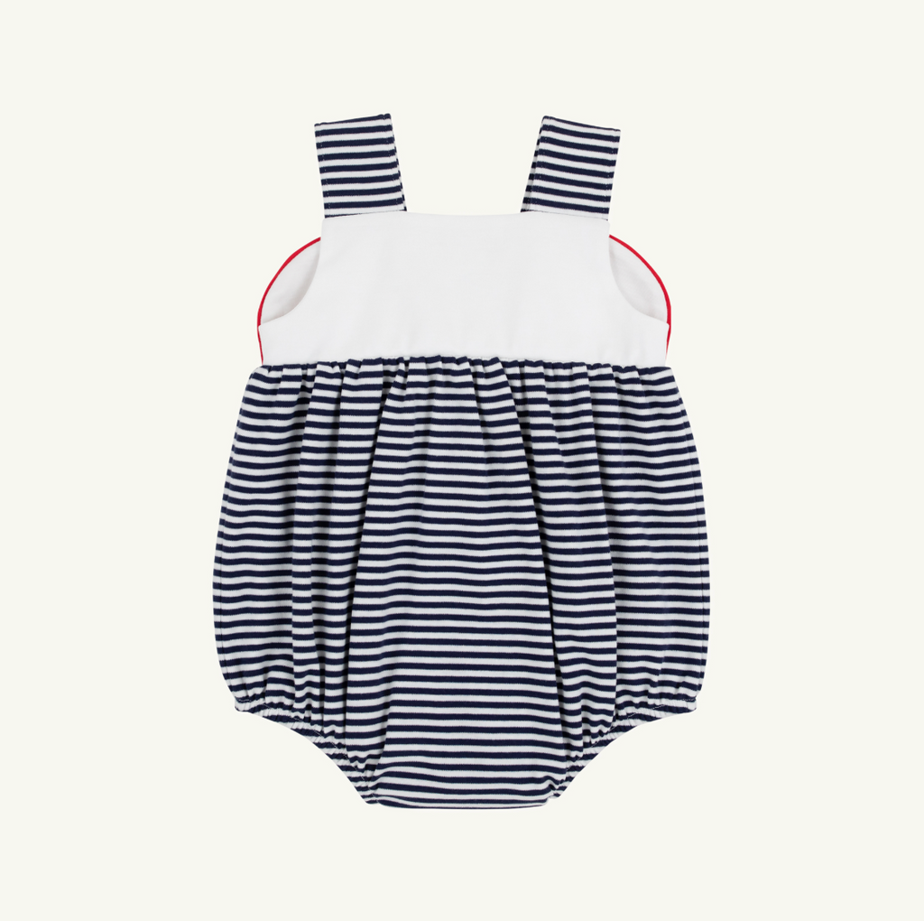 Bingham Bubble, Navy & White Stripe