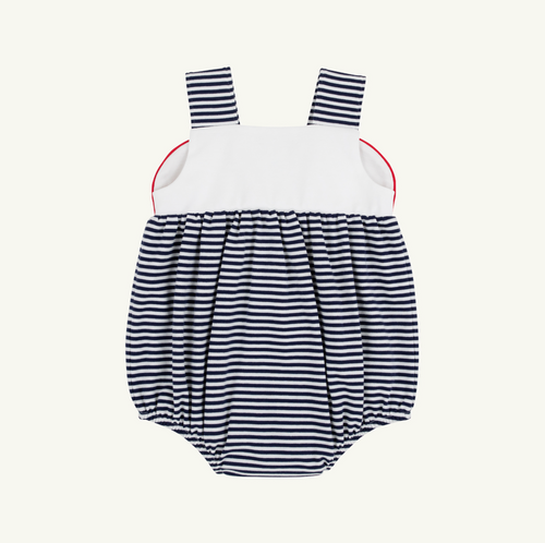 Bingham Bubble, Navy & White Stripe