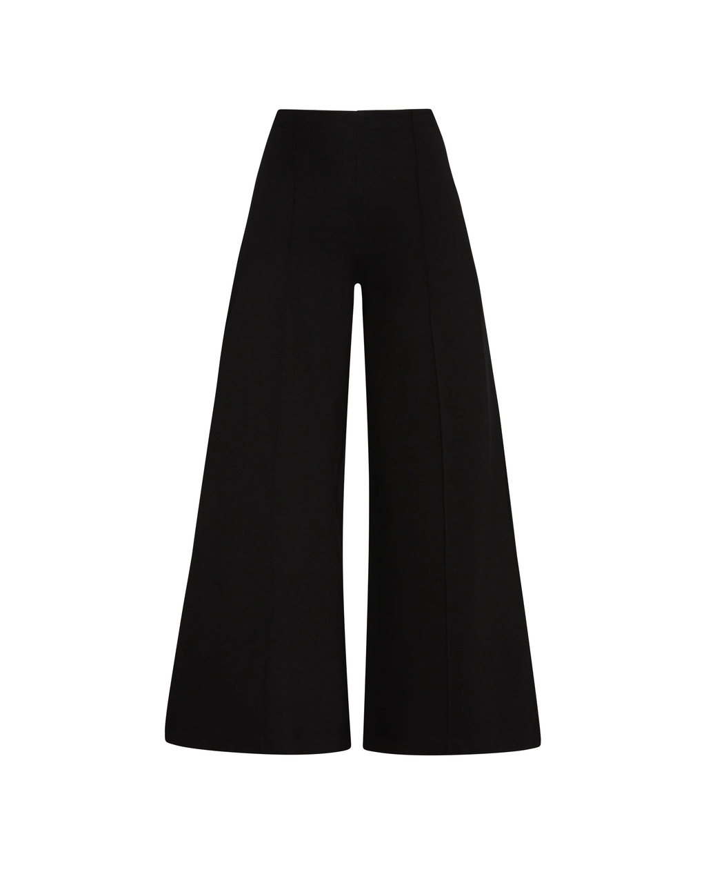 Cropped Ponte Knit Wide Leg Pant