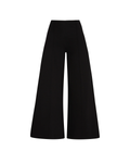 Cropped Ponte Knit Wide Leg Pant