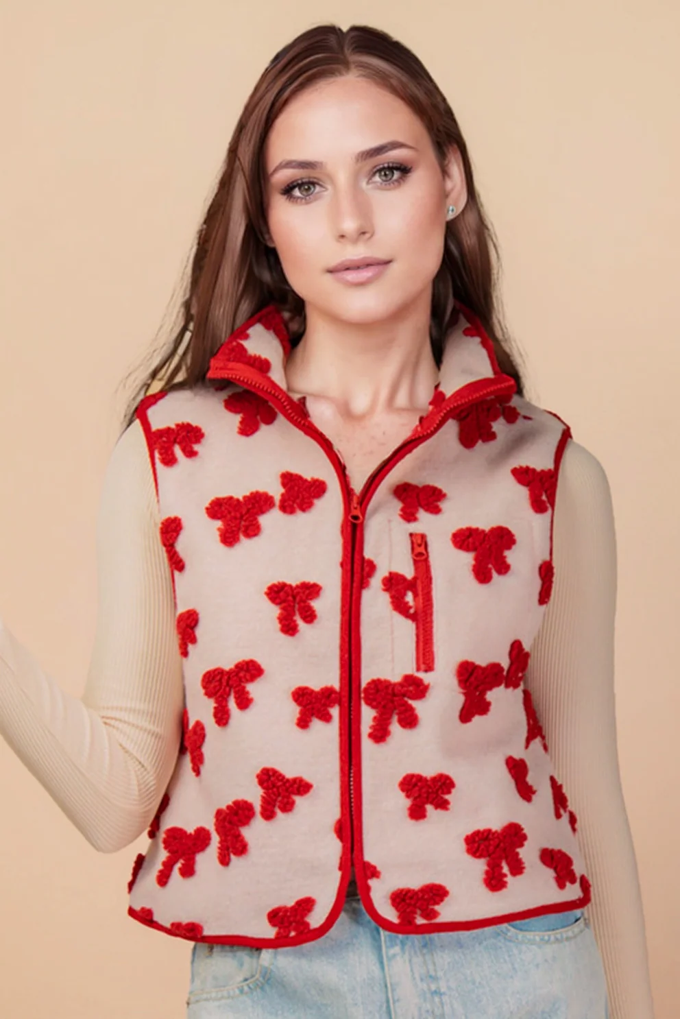 Bow Fleece Vest