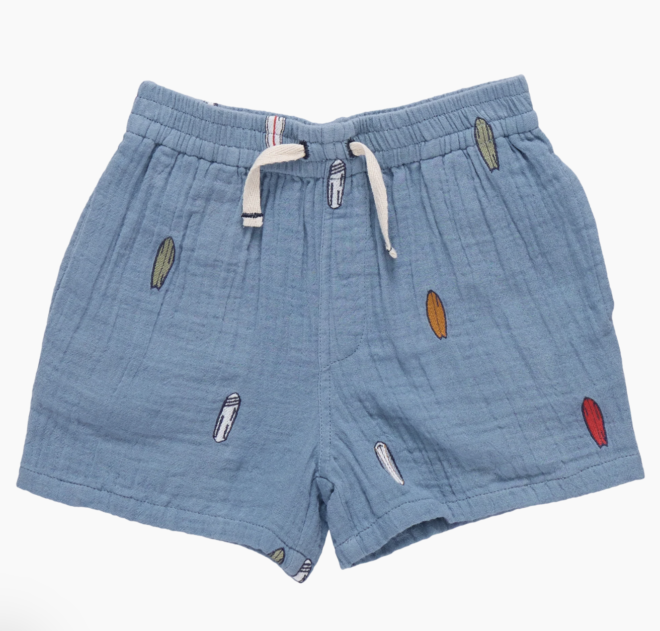 Boys Calvin Short, Surfboard Embroidery