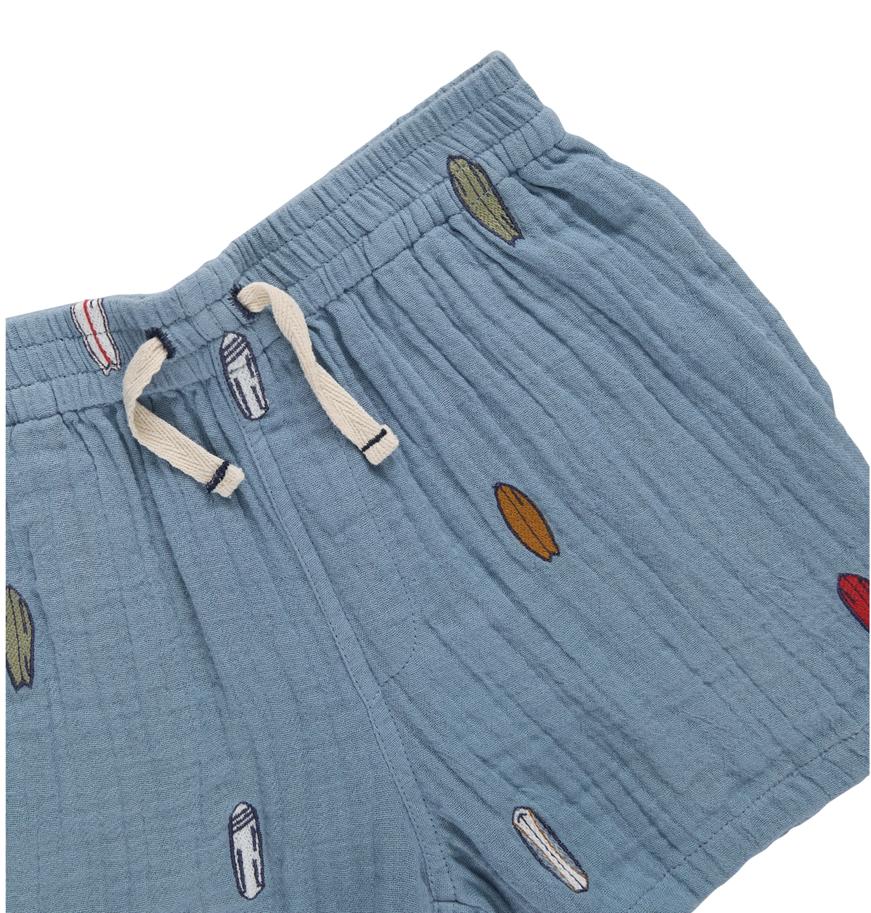 Boys Calvin Short, Surfboard Embroidery