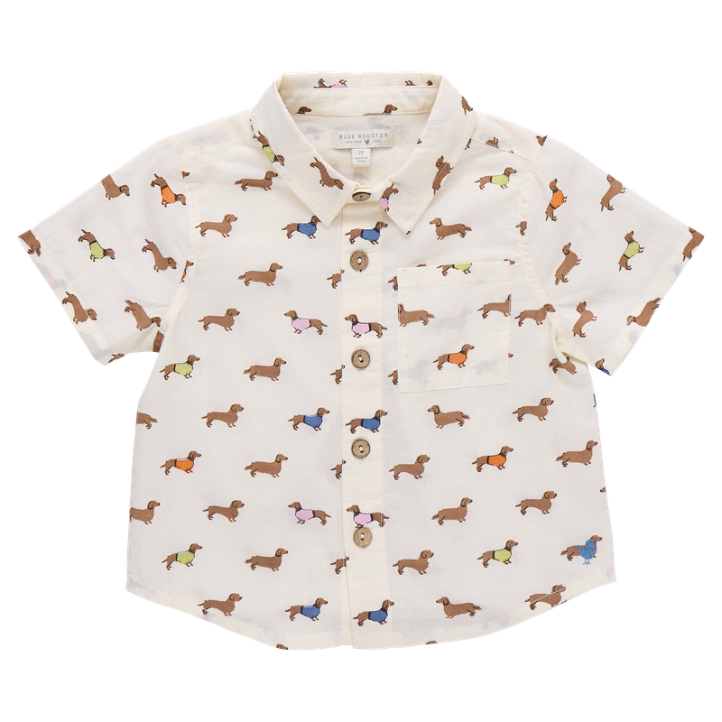 Boys Jack Shirt, Dachshunds in Sweaters