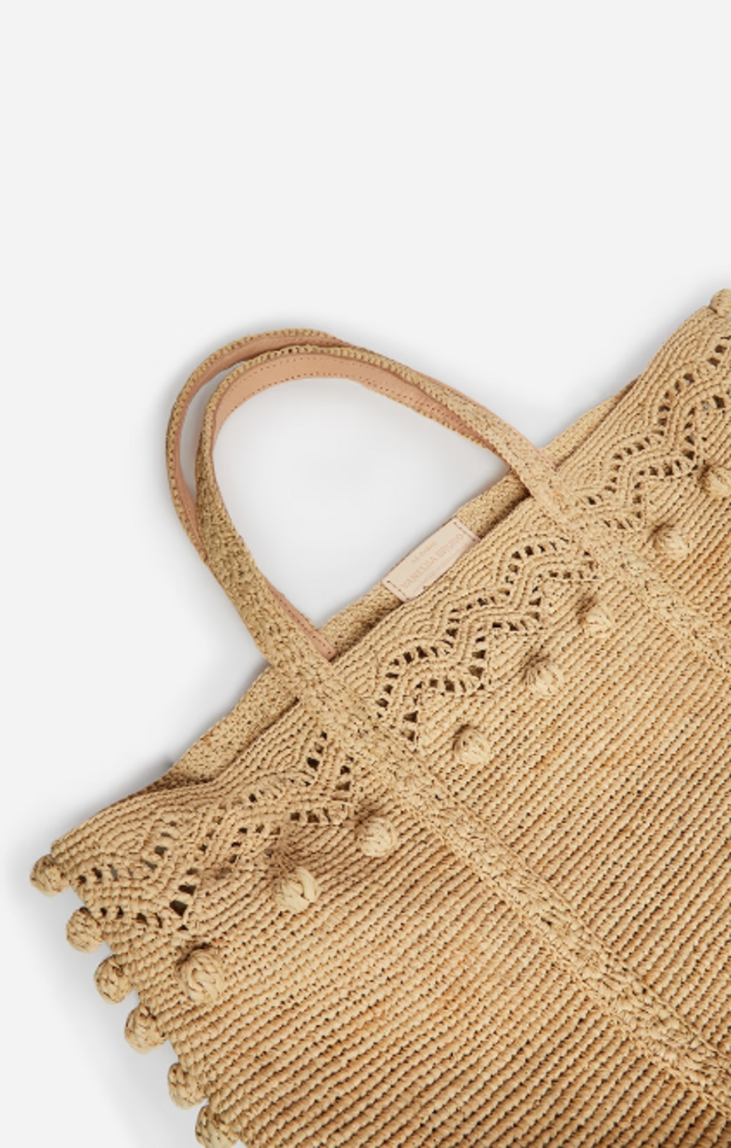 Cabas Raffia Tote w/ Bubbles