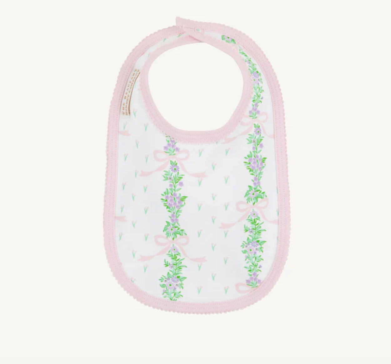 Burp Me Bib, Fincastle Floral/Palm Beach Pink