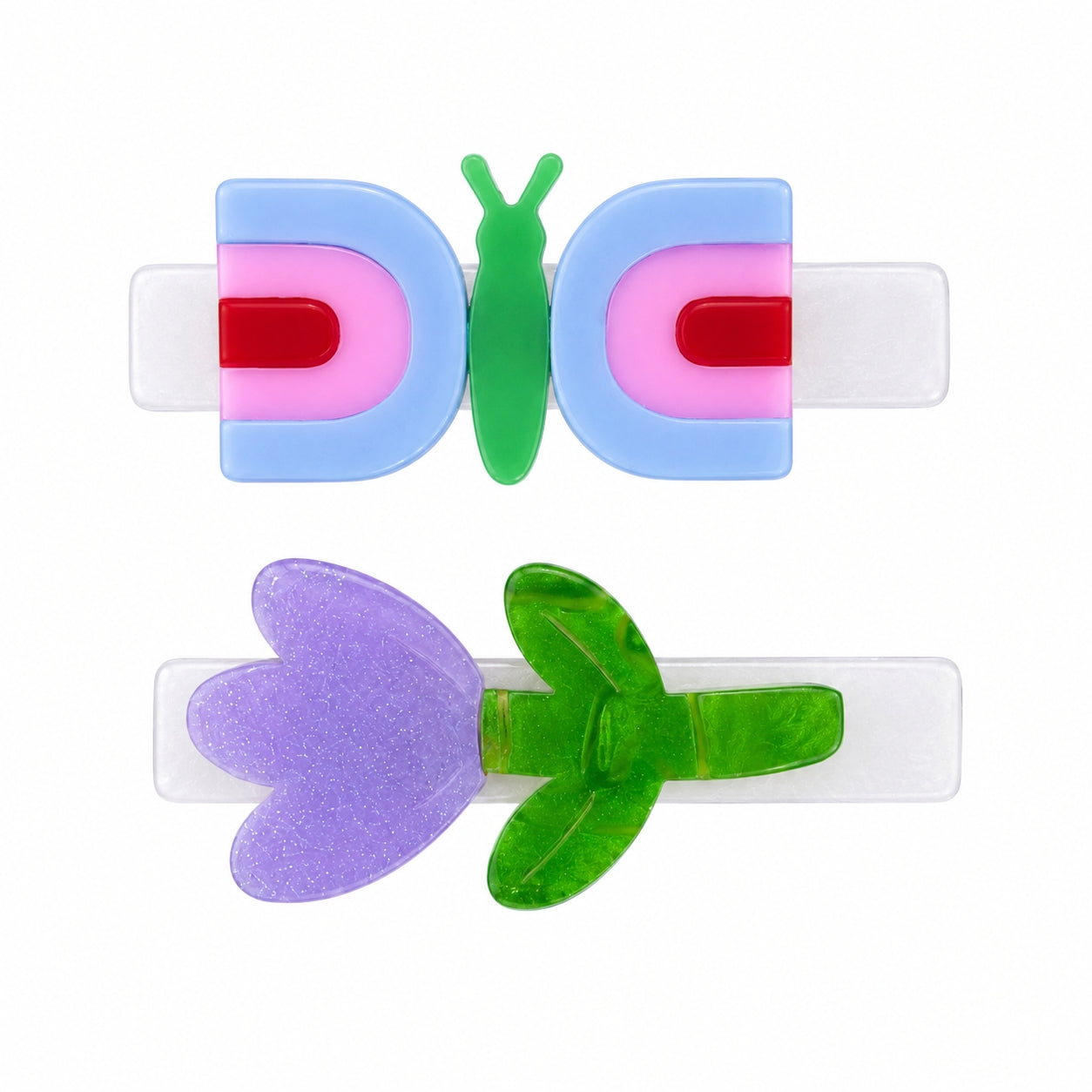 Butterfly & Tulip Hair Clips