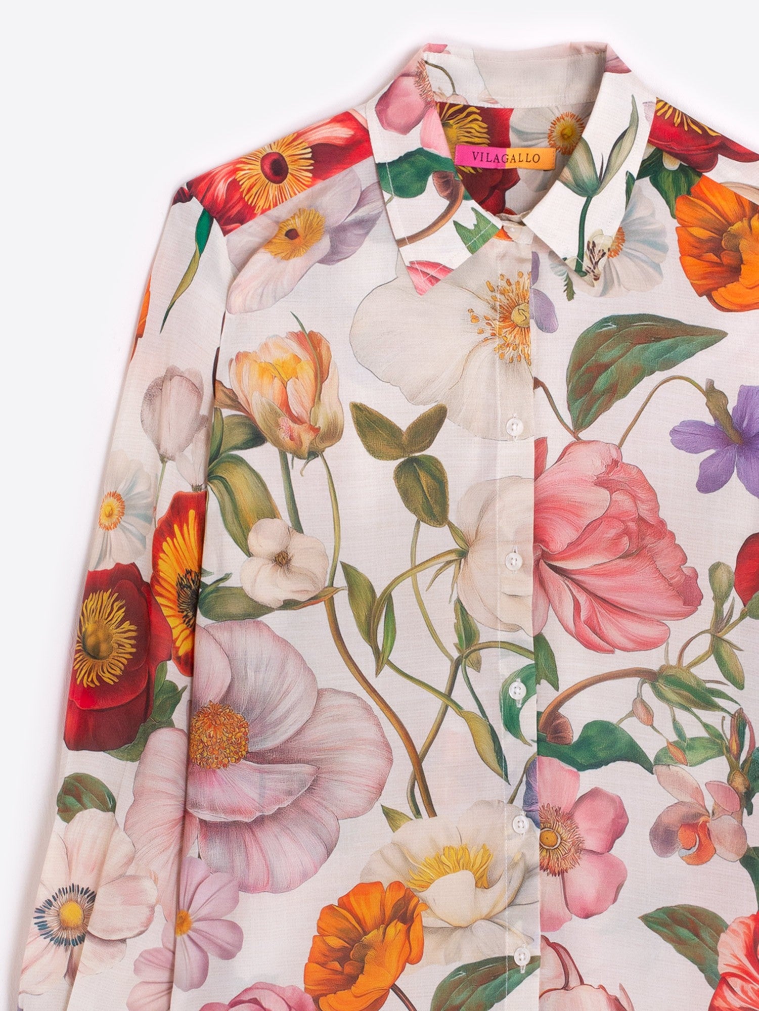 Gaby Illustrated Floral Print Shirt