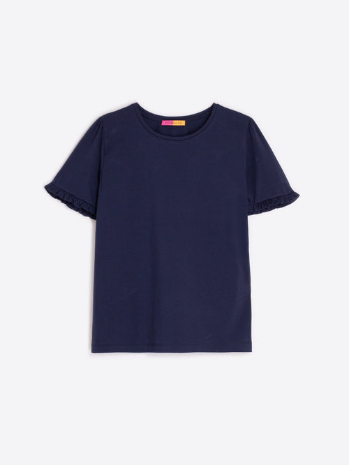 Amina Short Sleeve Tee, Navy