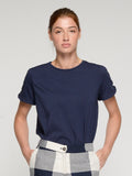 Amina Short Sleeve Tee, Navy