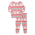 Kids Bamboo PJ Set, Candy Cane Fair Isle