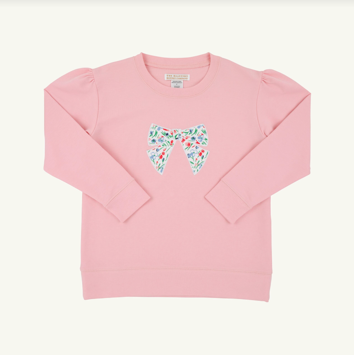 Cassidy Comfy Crewneck Puff Sleeve, Sandpearl Pink