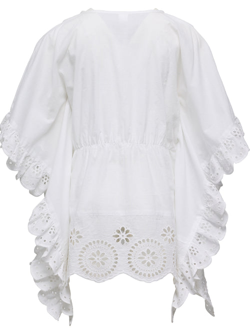 Cesci Eyelet Coverup, White