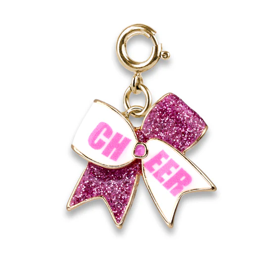 Glitter Cheer Bow Charm