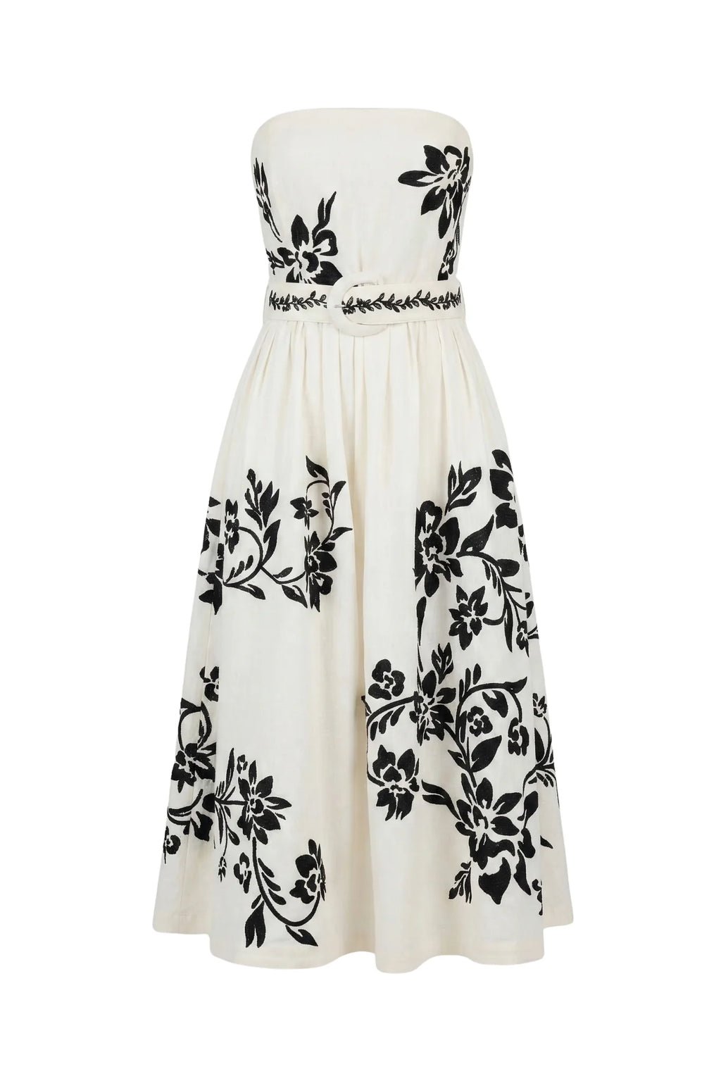 Claire Dress, Ivory & Black