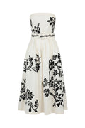 Claire Dress, Ivory & Black