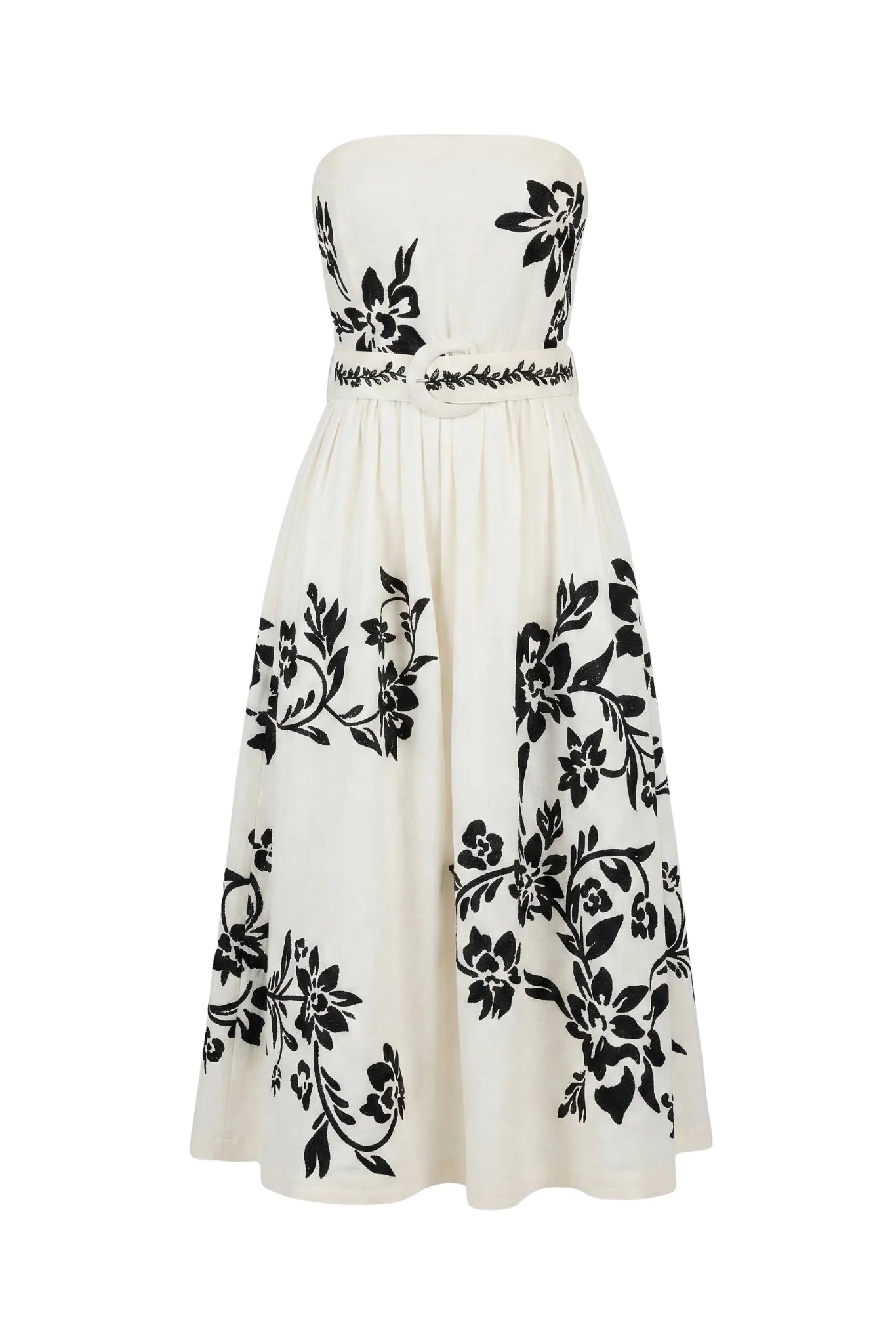 Claire Dress, Ivory & Black