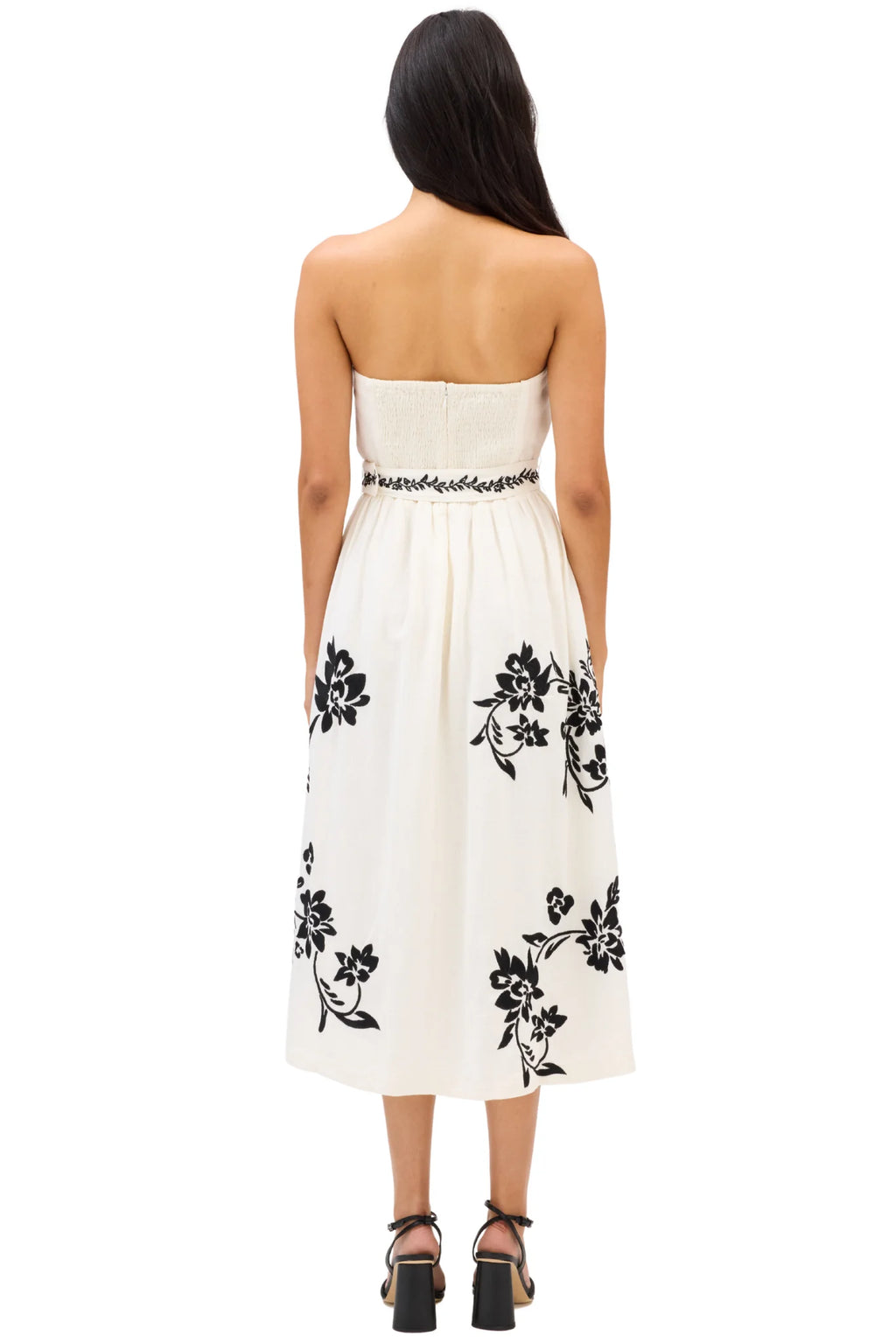 Claire Dress, Ivory & Black