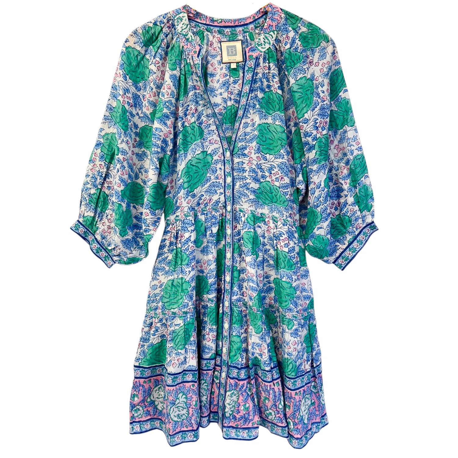 Clara Mini, Green and Navy