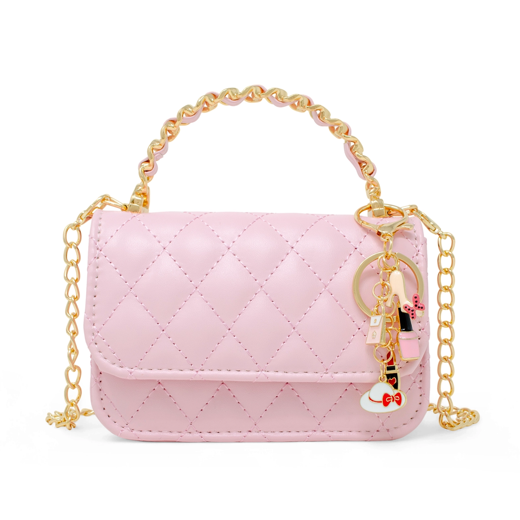 Classic Link Chain Handle Handbag, Pink