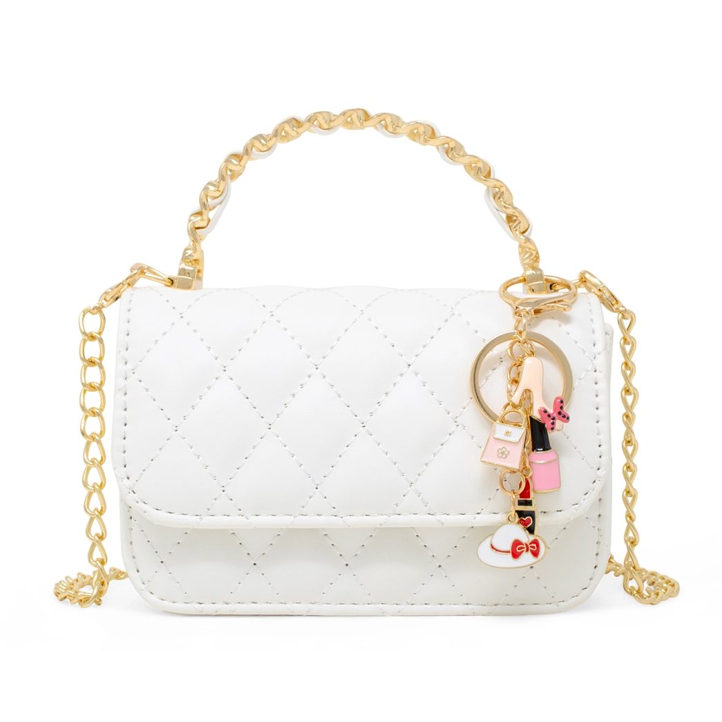 Classic Link Chain Handle Handbag, White