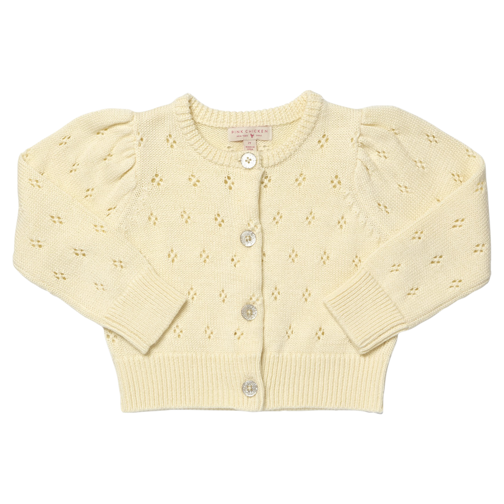 Girls Connie Sweater, Ivory