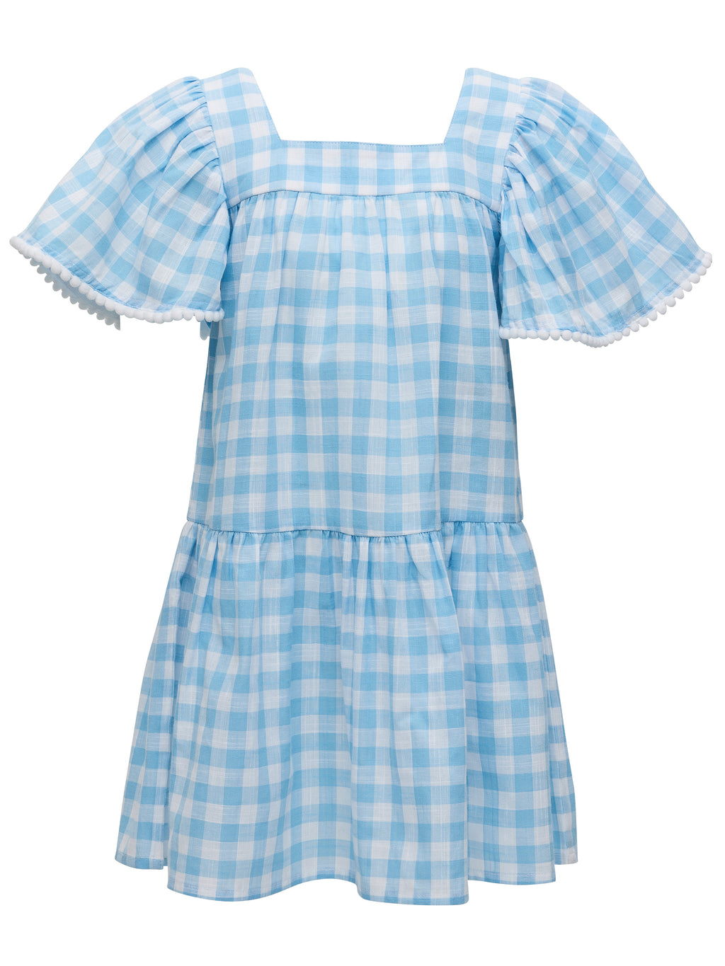 Gingham Beach Dress, Cornflower