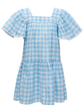Gingham Beach Dress, Cornflower