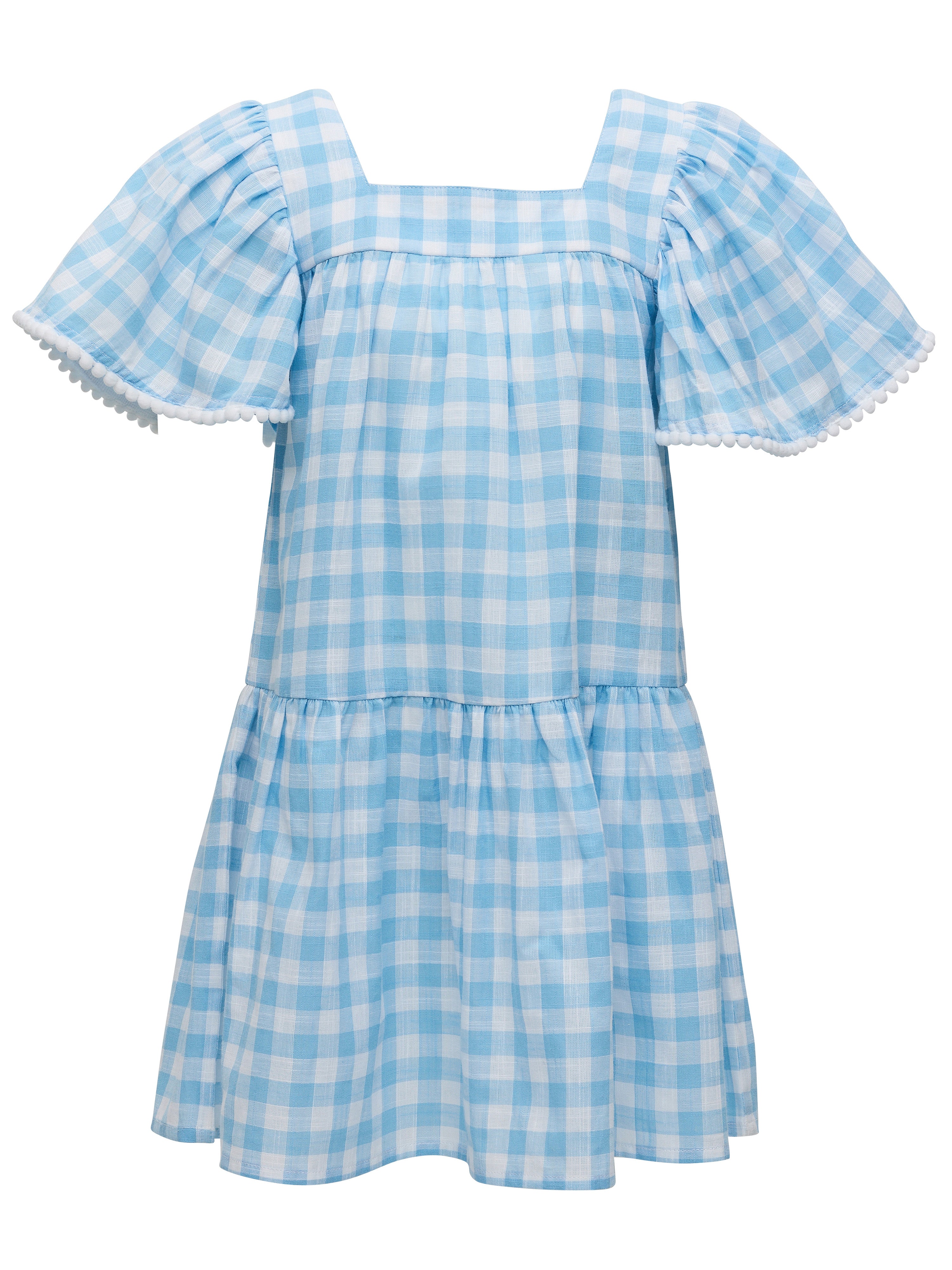 Gingham Beach Dress, Cornflower