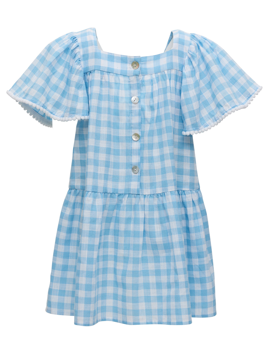Gingham Beach Dress, Cornflower