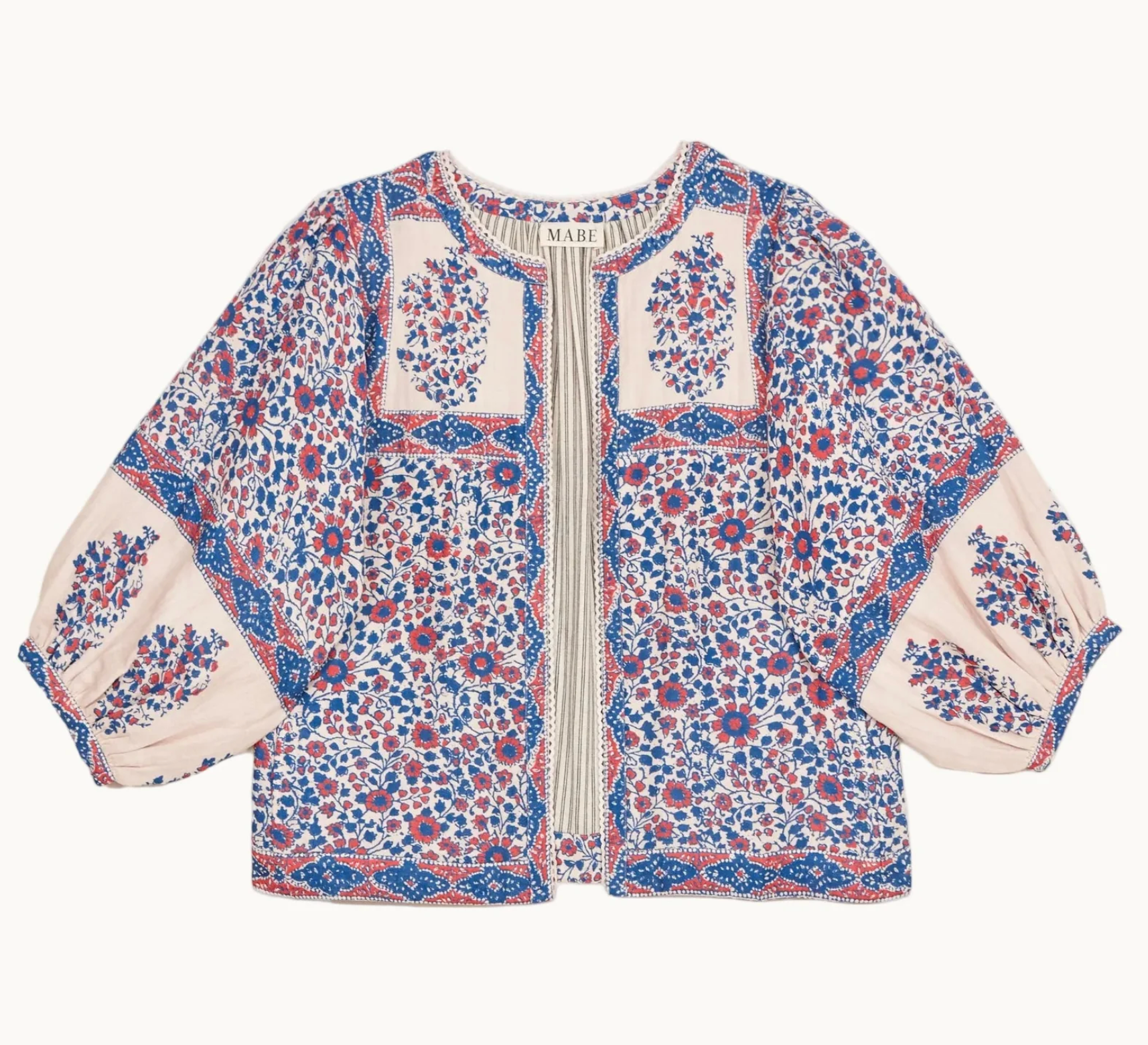 Della Jacket, Blue & Pink