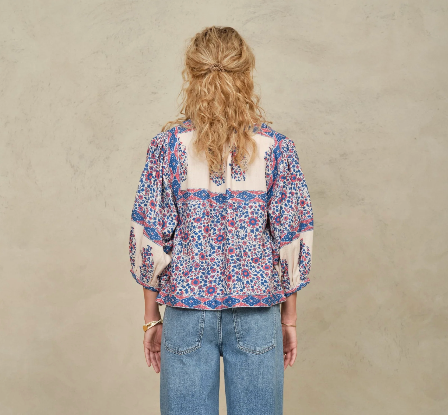 Della Jacket, Blue & Pink