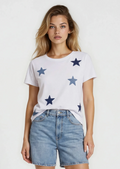 Denim Patch Perfect Tee, White
