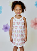 Heart Pattern Dress, Vanilla