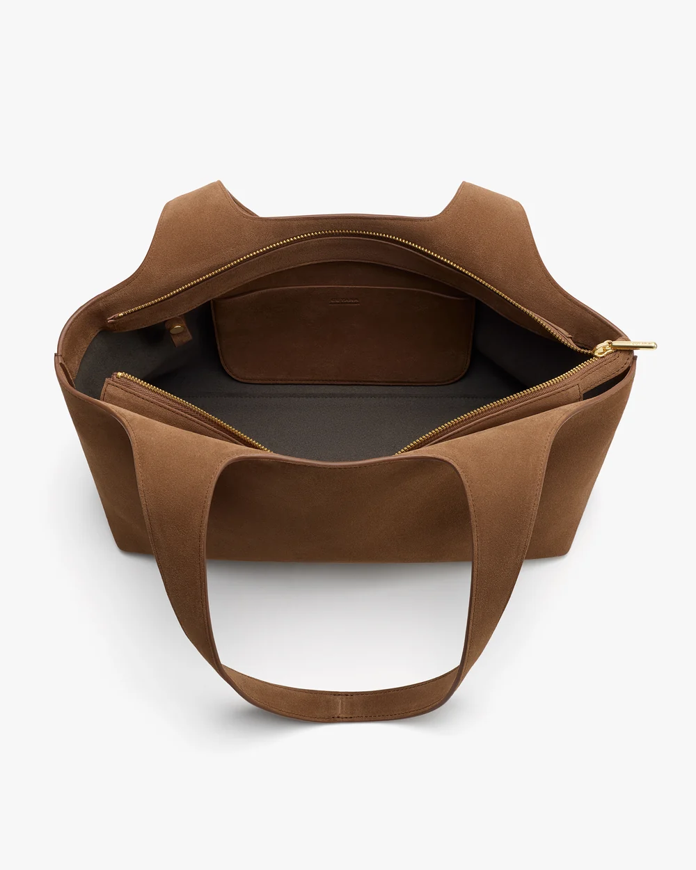 East West System Tote, Cognac Suede