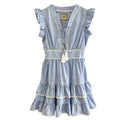 Farrah Mini Dress, Navy Stripe