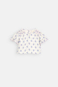 Feliza Blouse, Cream Flower Dunes