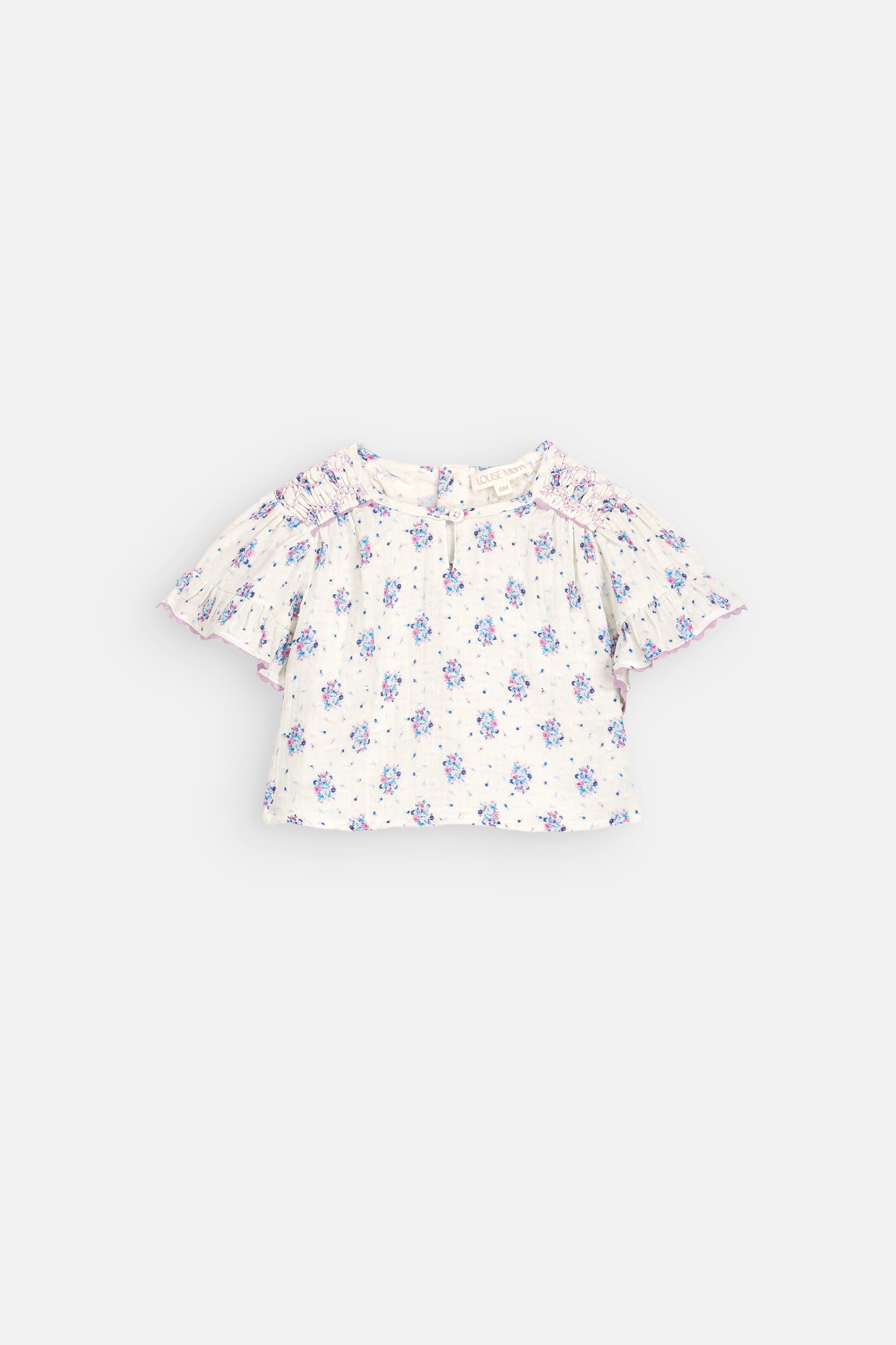 Feliza Blouse, Cream Flower Dunes