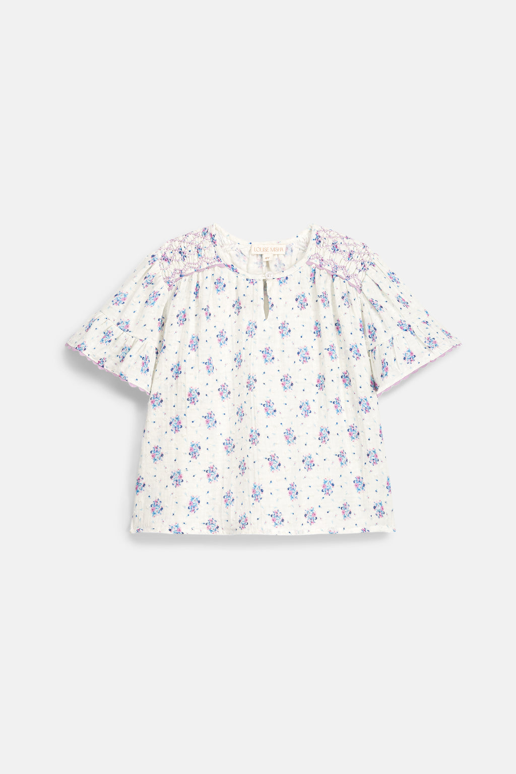 Feliza Blouse, Cream Flower Dunes
