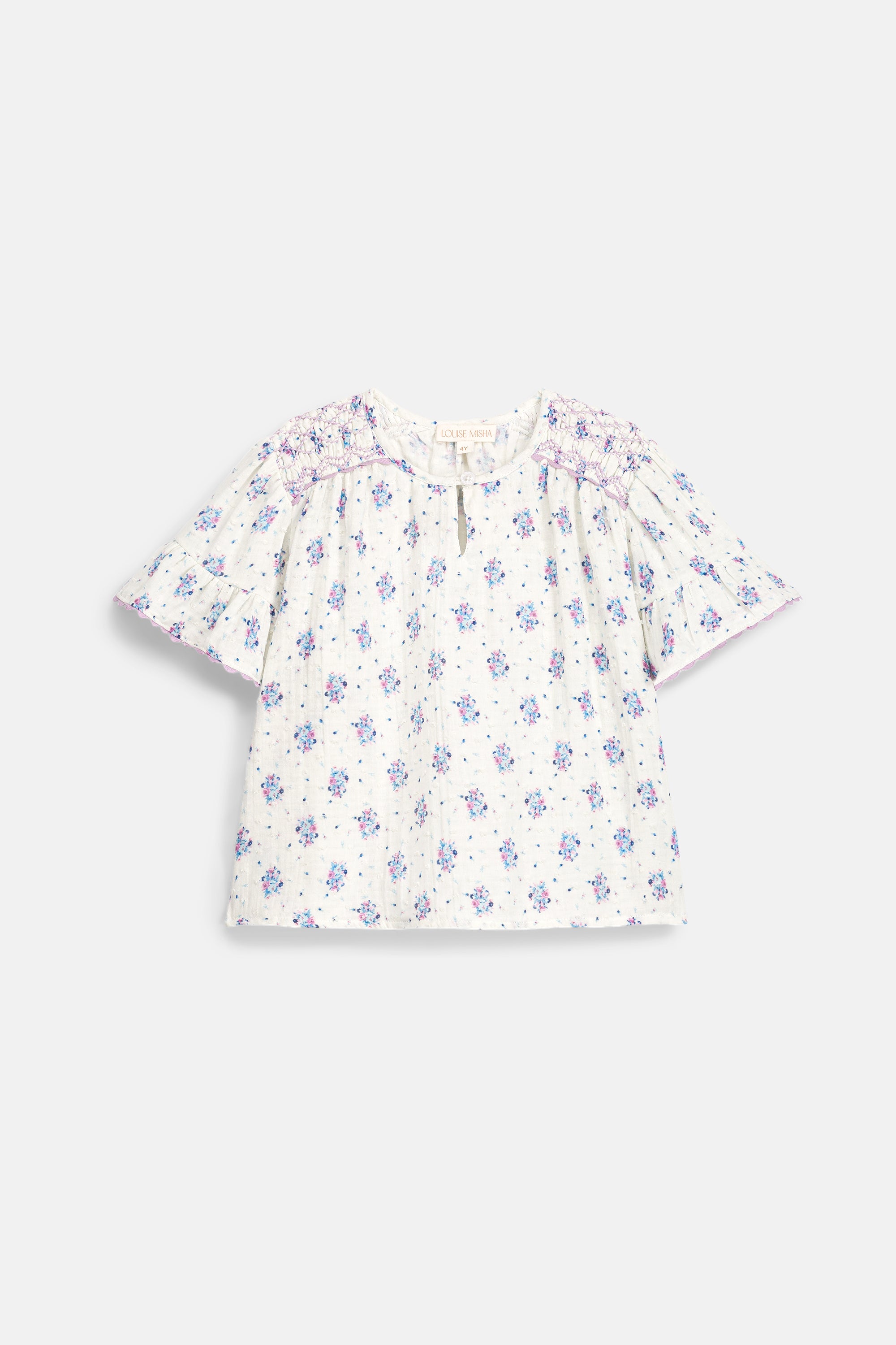 Feliza Blouse, Cream Flower Dunes