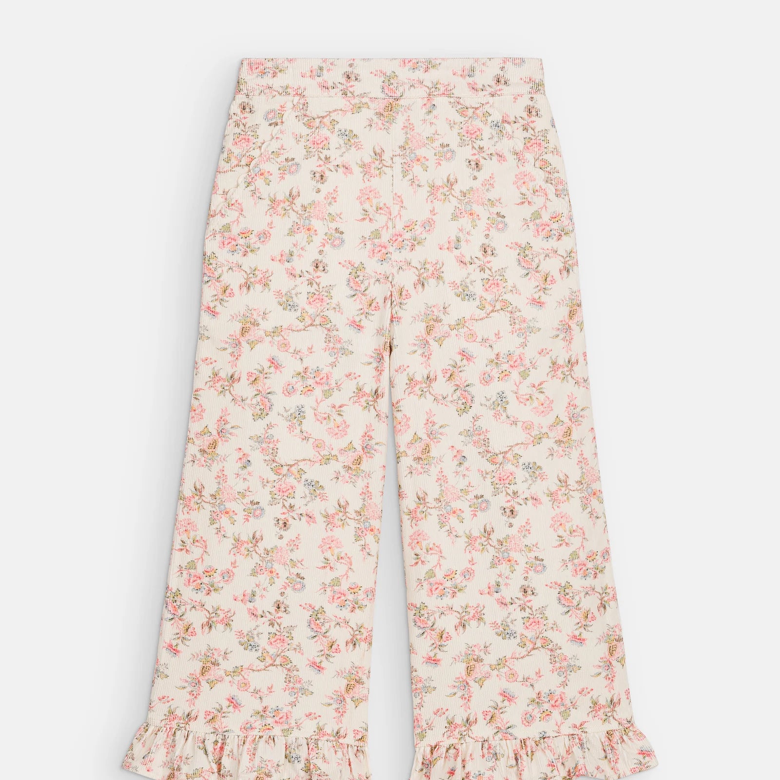 Florali Trousers, Cream Carnation Vale