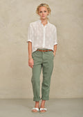 Frani Embroidered Short Sleeve Top, White