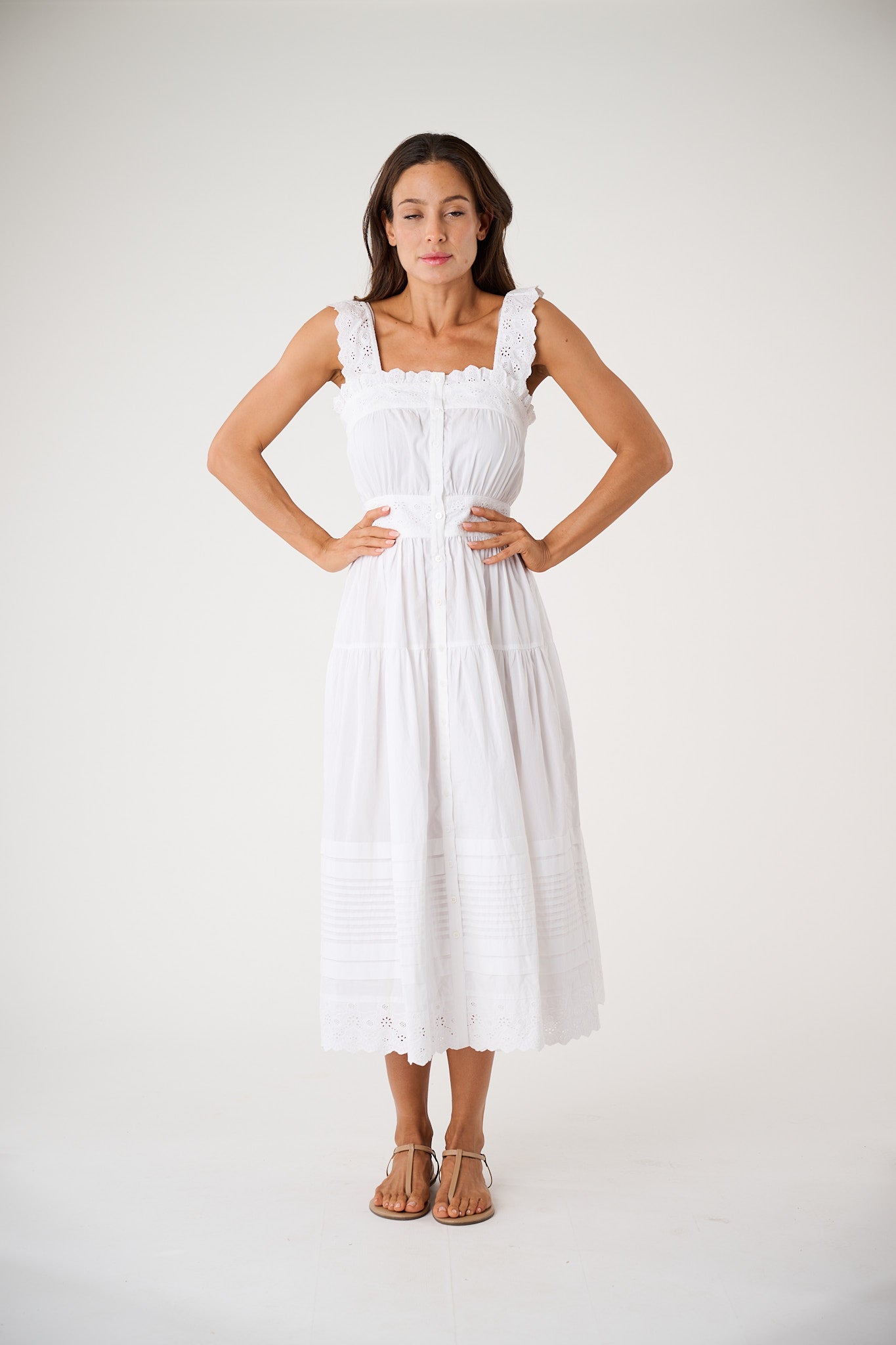 Frida Dress, Shell Schiffli