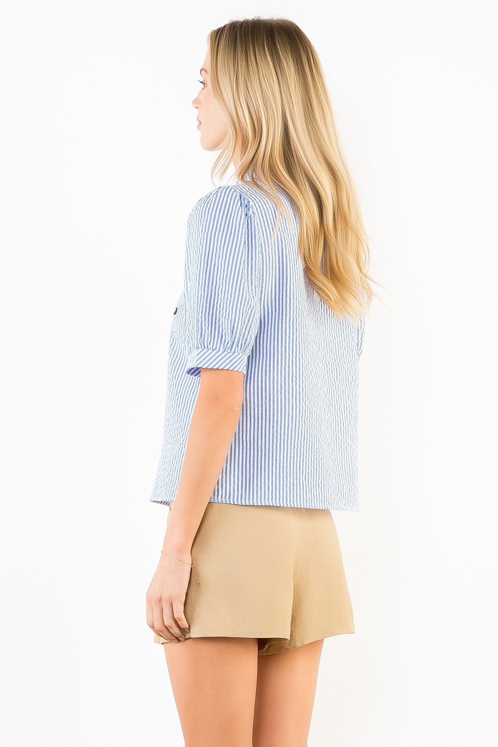 Embroidered Striped Top