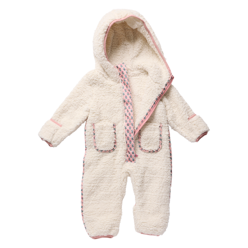 Baby Girls Pramsuit, Cream