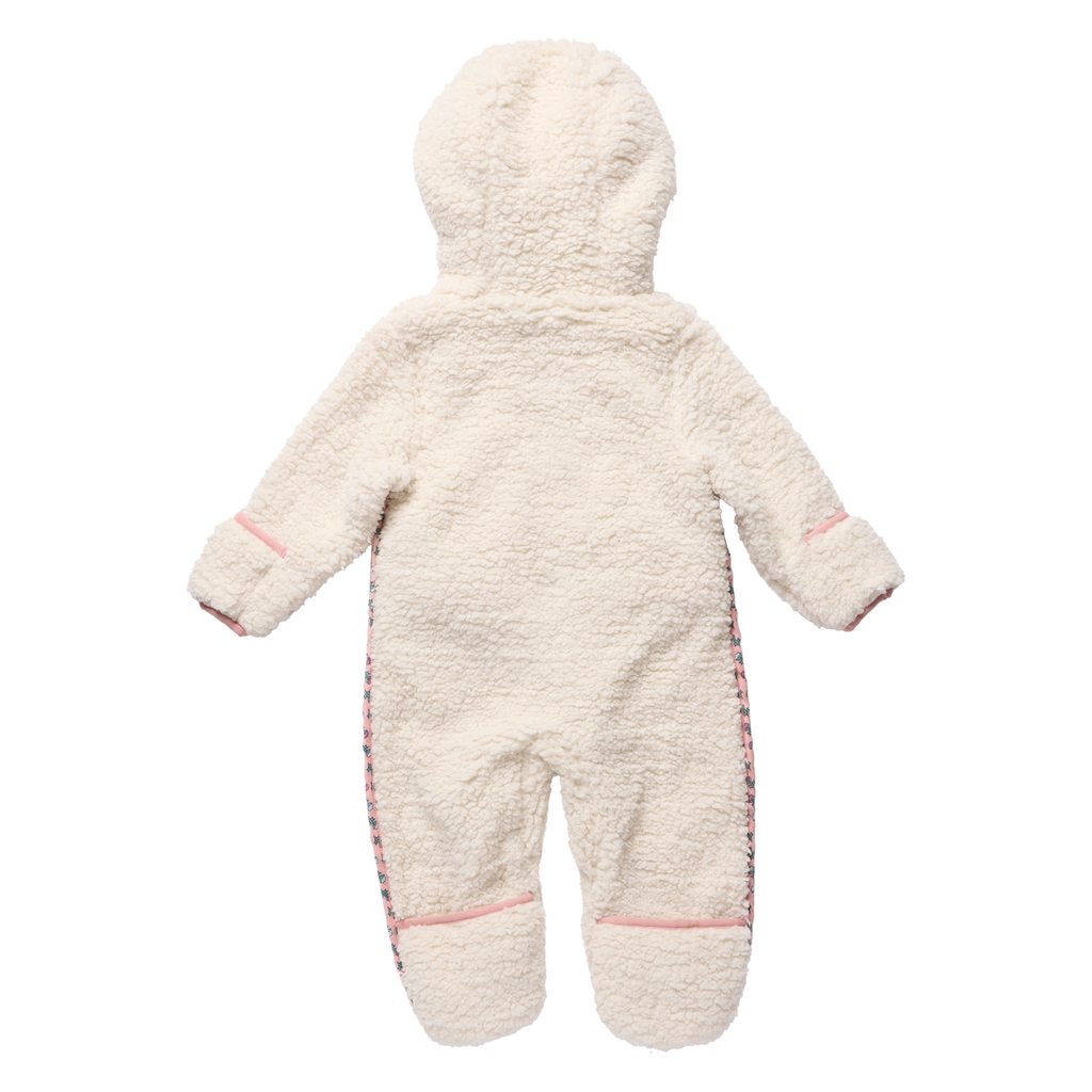 Baby Girls Pramsuit, Cream