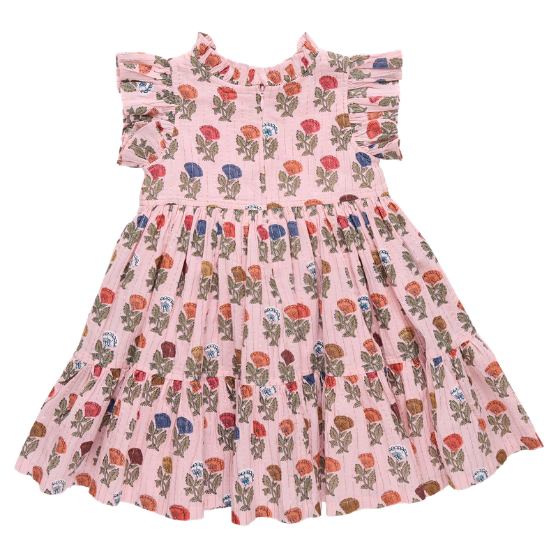 Girls Jennifer Dress, Multi Flower Drop